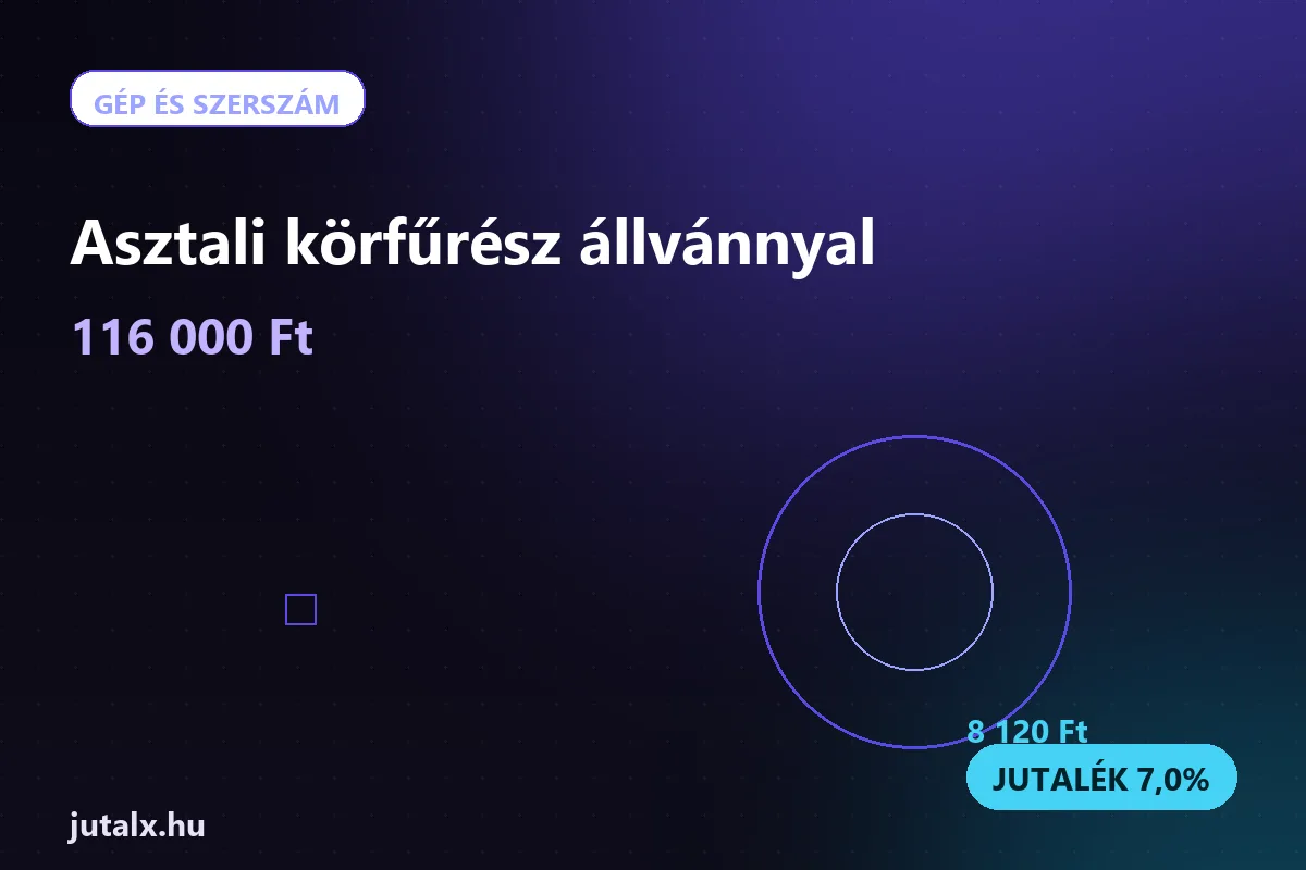 Asztali körfűrész állvánnyal — Gép és szerszám ajánlat jutalékkal