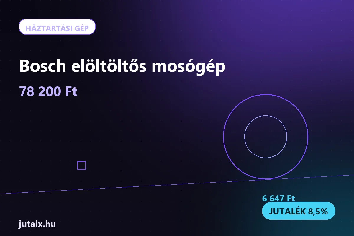 Bosch elöltöltős mosógép — Háztartási gép ajánlat jutalékkal