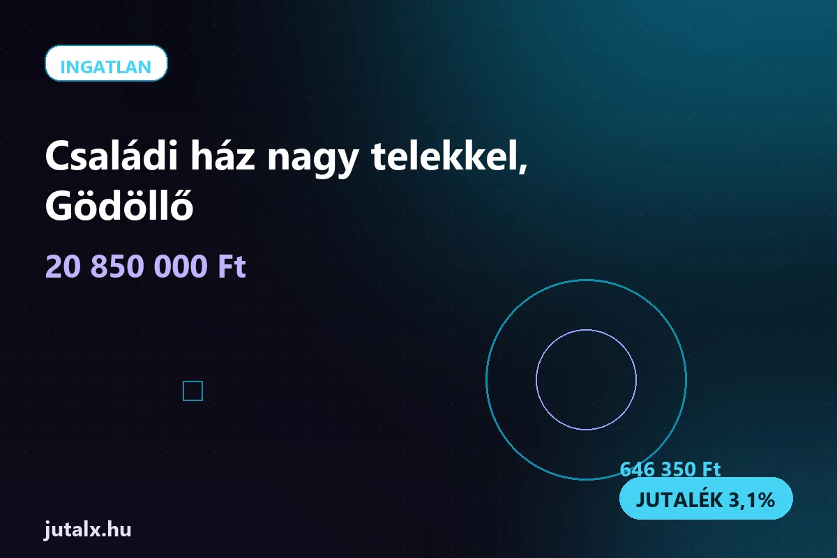 Családi ház nagy telekkel, Gödöllő — Ingatlan ajánlat jutalékkal