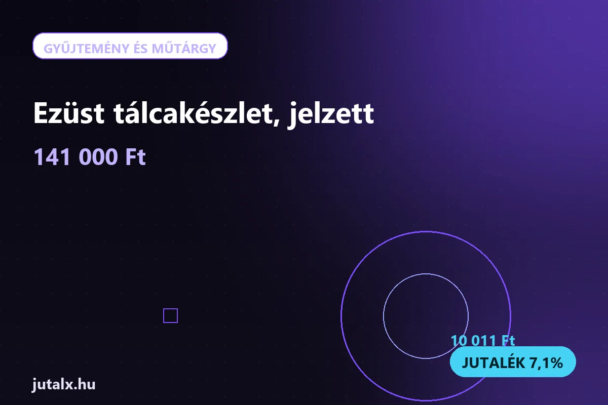 Ezüst tálcakészlet, jelzett — Gyűjtemény és műtárgy ajánlat jutalékkal