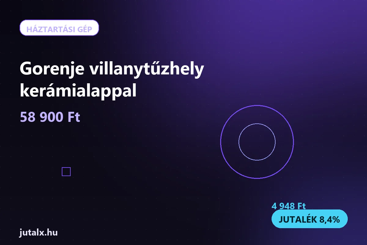 Gorenje villanytűzhely kerámialappal — Háztartási gép ajánlat jutalékkal