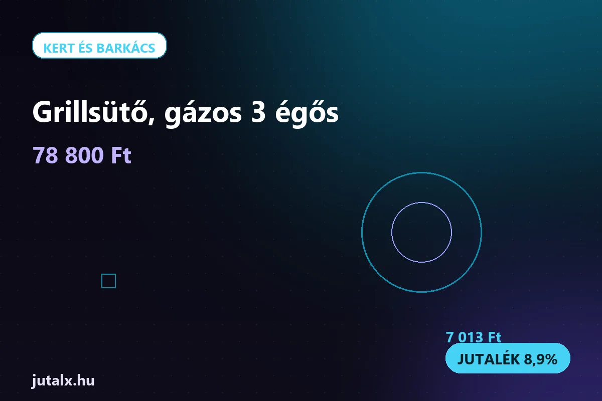 Grillsütő, gázos 3 égős — Kert és barkács ajánlat jutalékkal