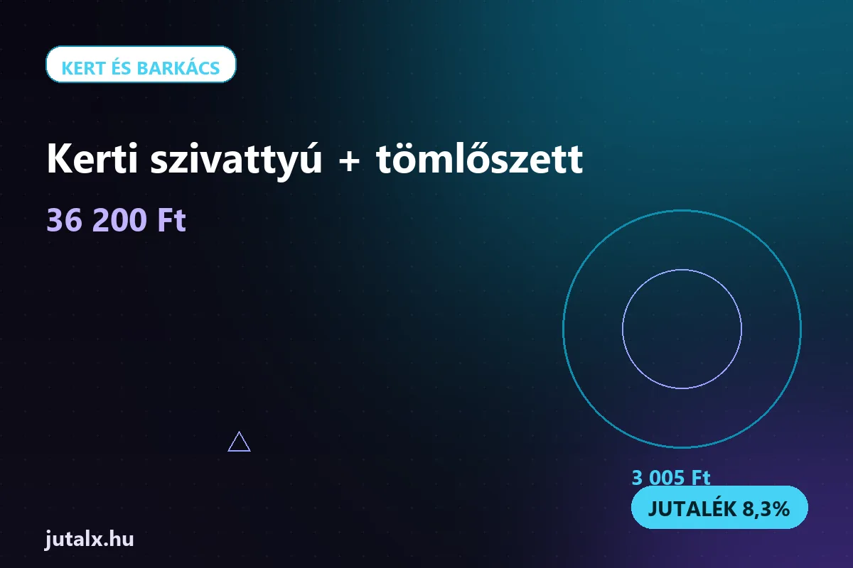 Kerti szivattyú + tömlőszett — Kert és barkács ajánlat jutalékkal