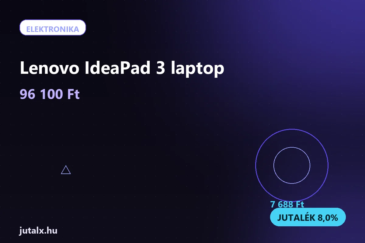 Lenovo IdeaPad 3 laptop — Elektronika ajánlat jutalékkal