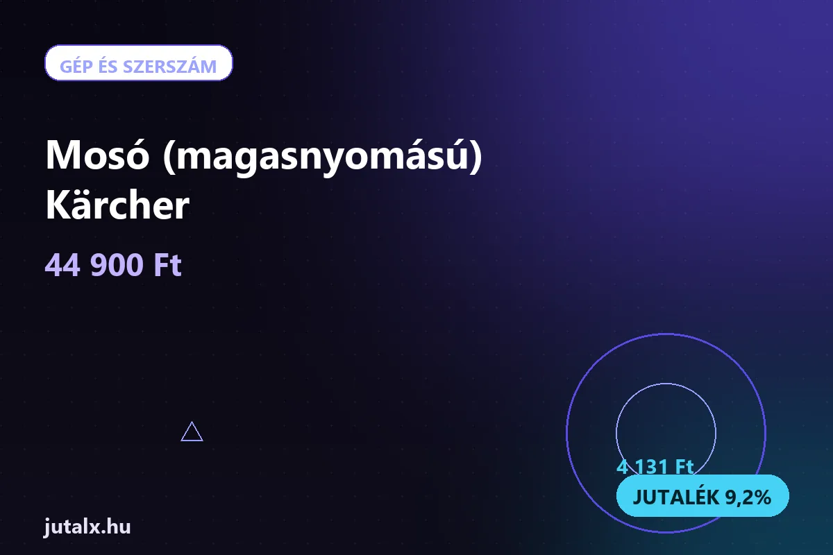 Mosó (magasnyomású) Kärcher — Gép és szerszám ajánlat jutalékkal