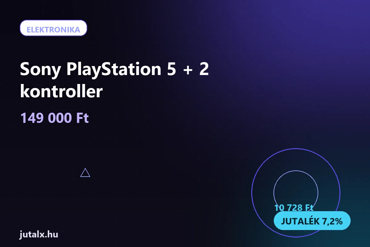 Sony PlayStation 5 + 2 kontroller — Elektronika ajánlat jutalékkal