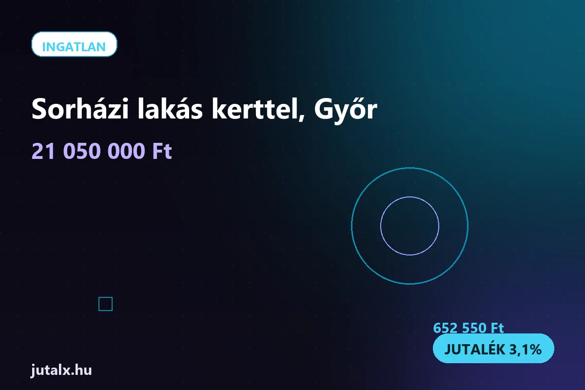 Sorházi lakás kerttel, Győr — Ingatlan ajánlat jutalékkal