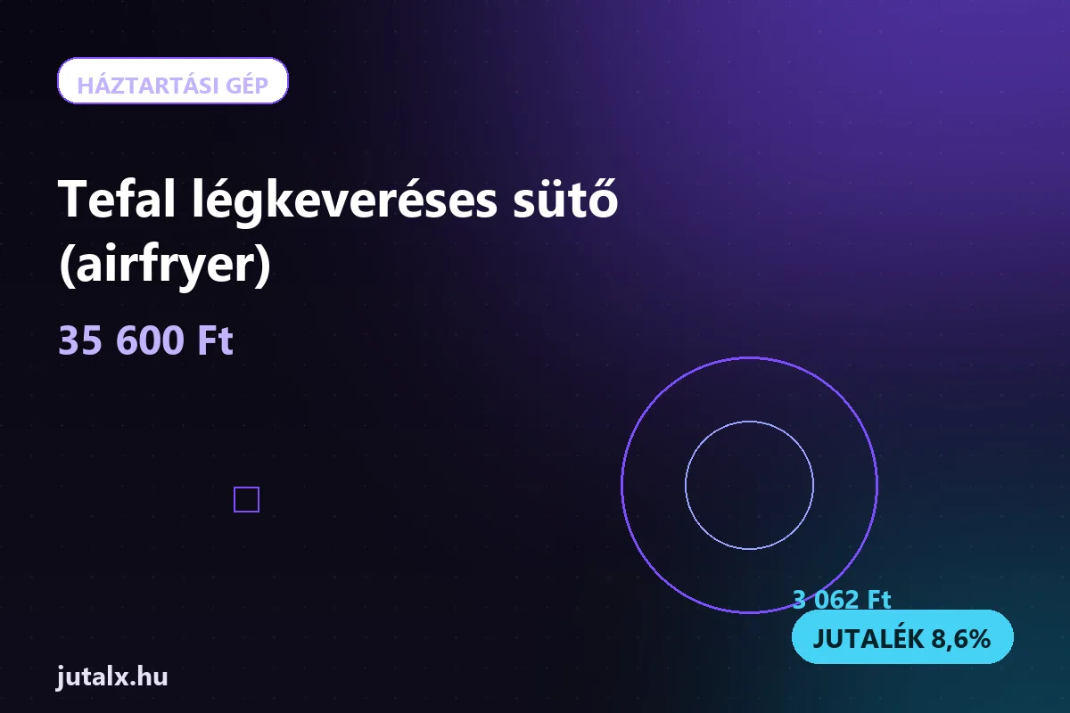 Tefal légkeveréses sütő (airfryer) — Háztartási gép ajánlat jutalékkal