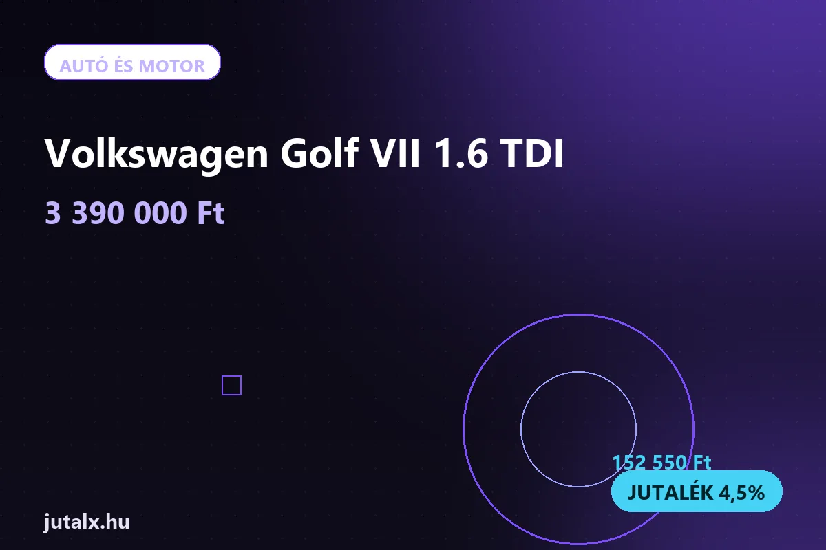 Volkswagen Golf VII 1.6 TDI — Autó és motor ajánlat jutalékkal