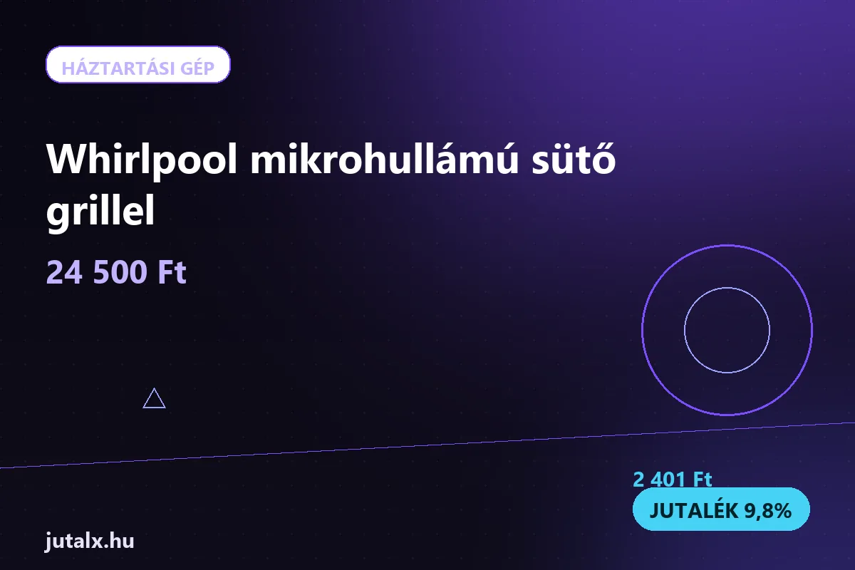 Whirlpool mikrohullámú sütő grillel — Háztartási gép ajánlat jutalékkal
