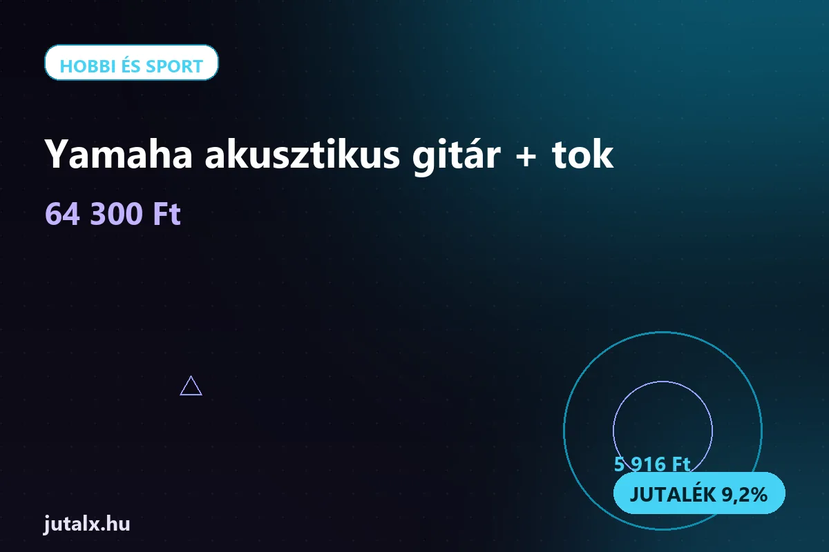 Yamaha akusztikus gitár + tok — Hobbi és sport ajánlat jutalékkal